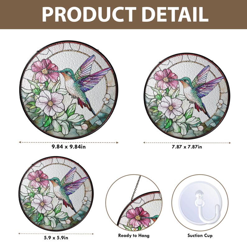 🎁✨Gift-Ready Hummingbird Suncatcher Ornament—Perfect for Holidays & Special Occasions!