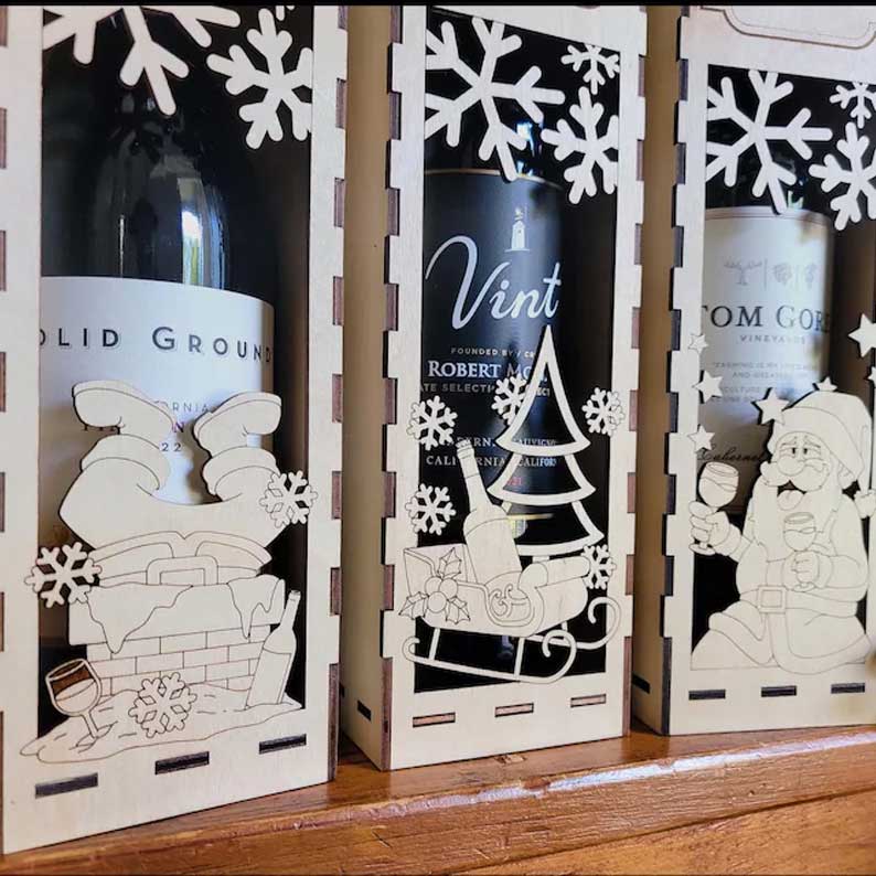 🎁✨ Funny Wooden Wine Box Gift – Perfect for Christmas & Special Occasions!