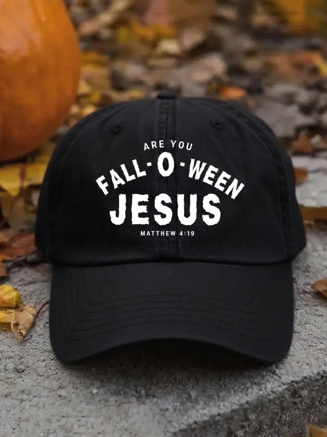 🎃👑 Unisex 'Are You Fall-O-Ween Jesus' Baseball Cap – Perfect Holiday & Gift Occasion Present!