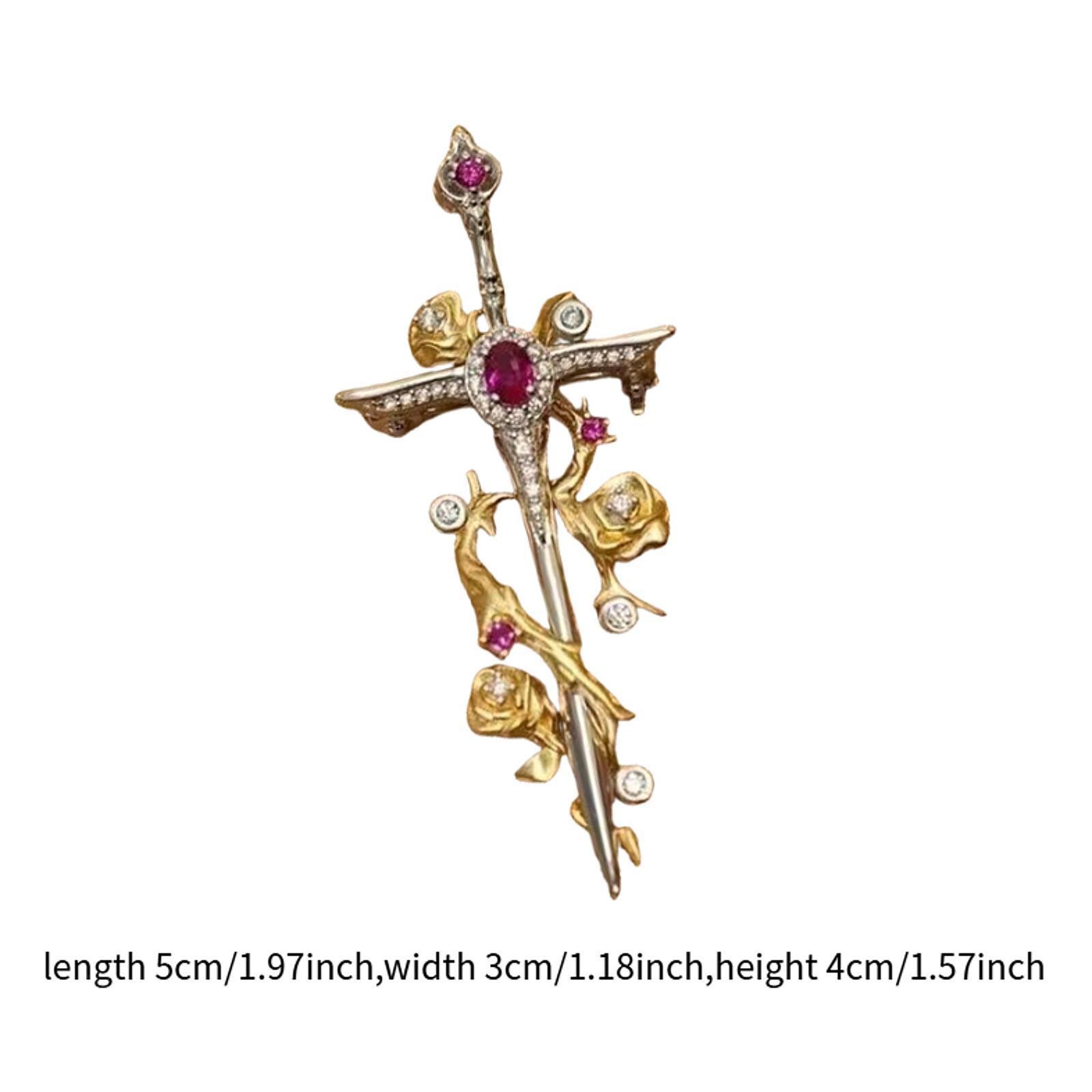 🌹🗡 Thorns Rose Flower Brooch - Perfect Gift for Holidays & Special Occasions 💝