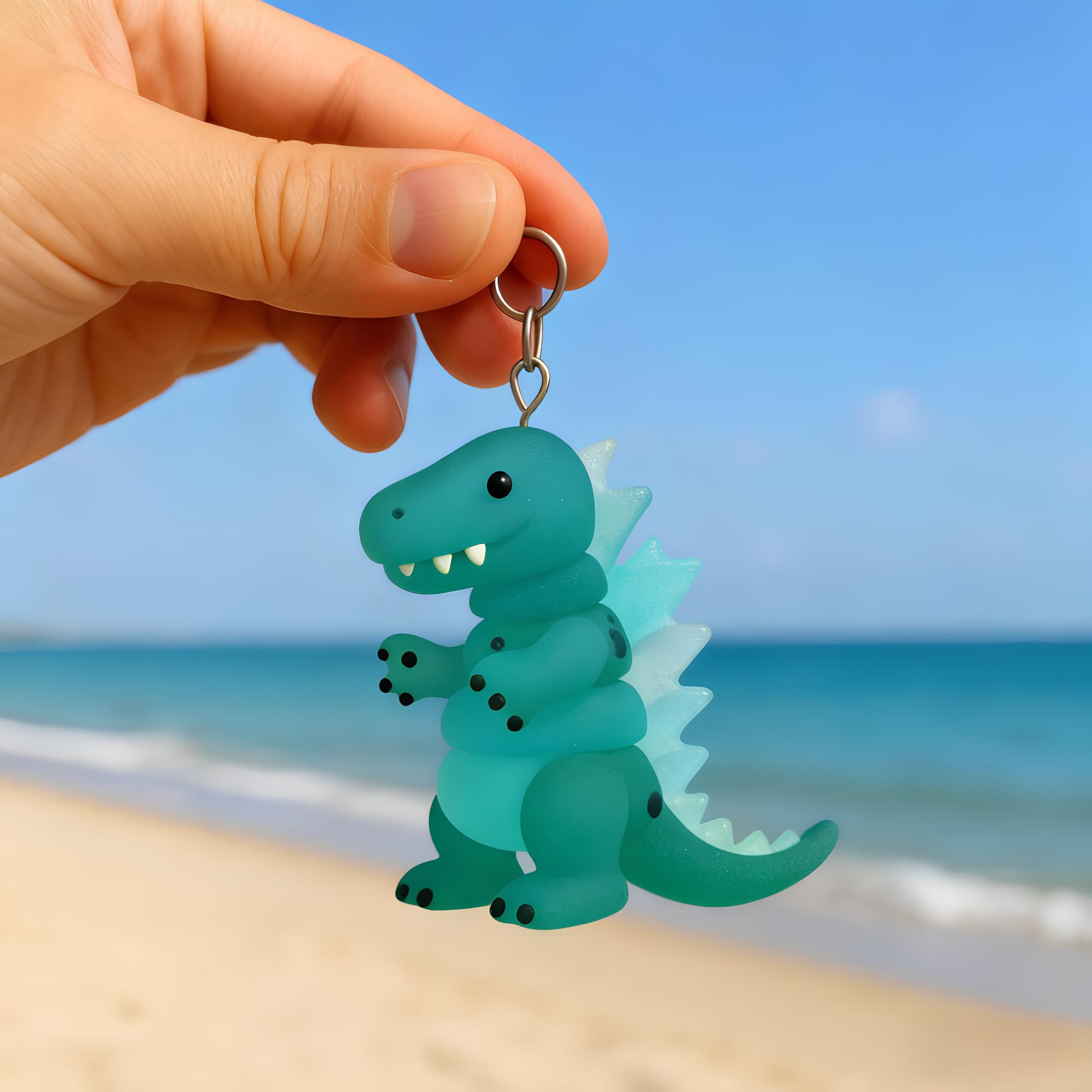 ✨ Sea Glass Dinosaur Ornament – Perfect Holiday Gift 🦕🎄