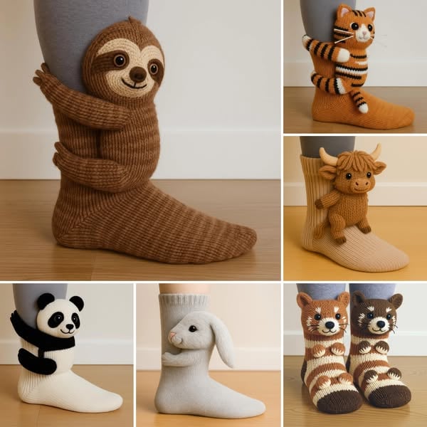 Adorable Animal Socks 🧦🐾 - Perfect Gift for Holidays & Special Occasions!