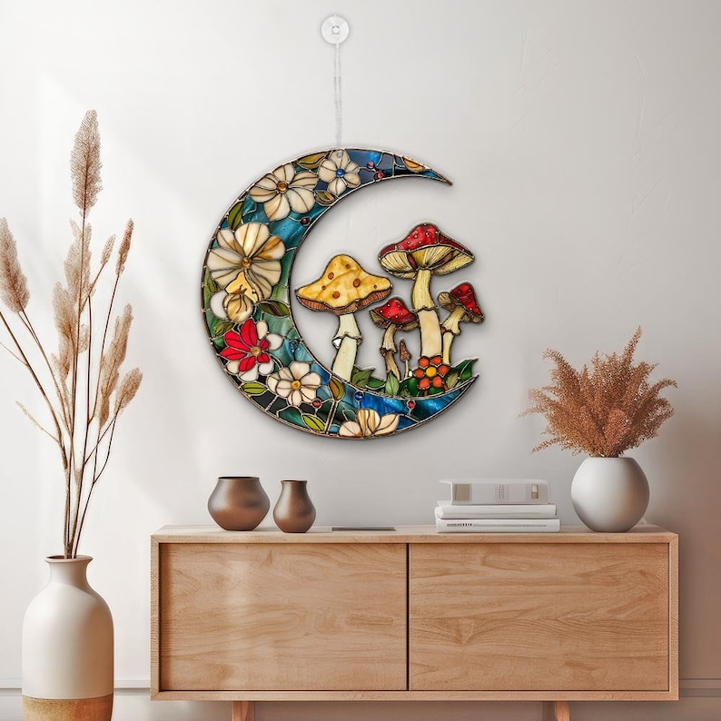 🎁✨2025 Mother's Day Gift Idea – Stunning Mushroom Suncatcher Ornament for Holidays & Special Occasions