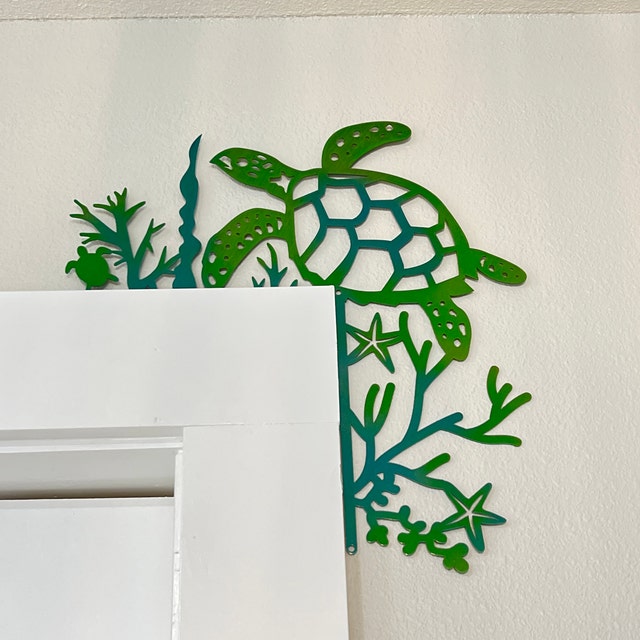 🎁 Metal Sea Turtle Door Topper - Perfect Holiday & Special Occasion Gift 🐢