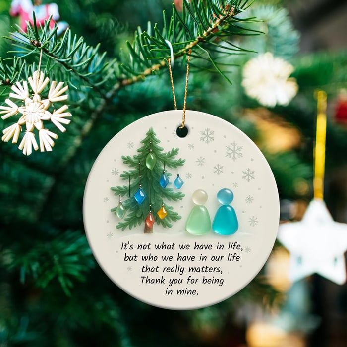 🎁✨ Timeless Sea Glass Friendship Ornament – Perfect Holiday & Special Occasion Gift!