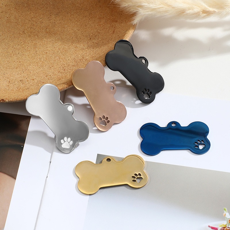 🎁 Personalized Bone Dog Tag ID – Perfect Gift for Pet Lovers! 🐶 Custom Name & Phone Stamped