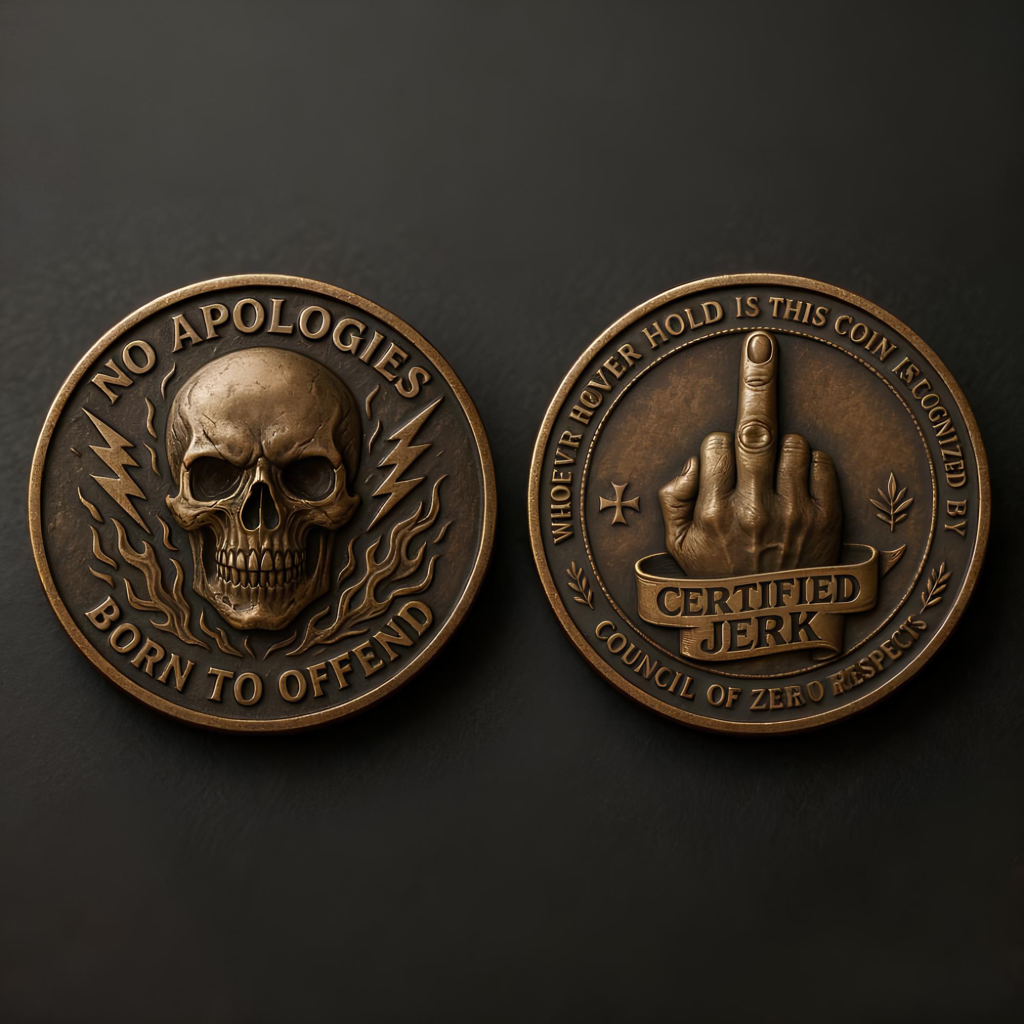 Certified Jerk Coin – Bold & Unapologetic Gift for Holidays & Special Occasions! 💀🎁