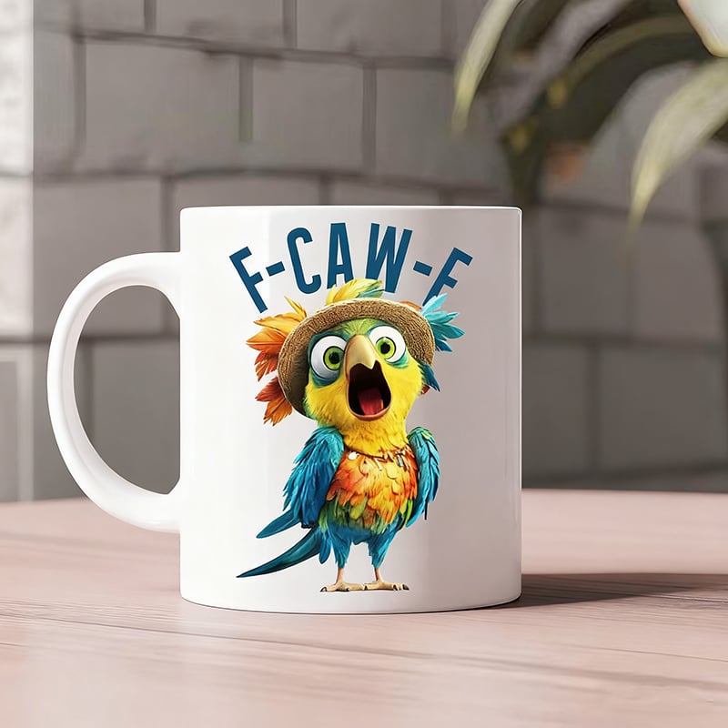 🎁 F-Caw-F Humorous Chicken Mug - Perfect Gift for Holidays & Special Occasions! 🐔😂