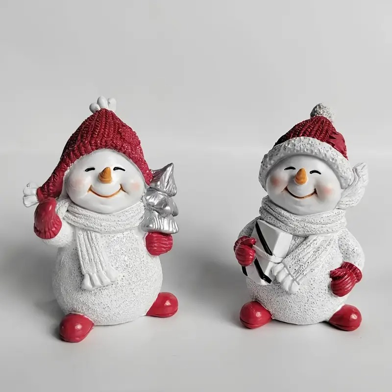 ✨Classic Resin Snowman Figurine – Perfect Holiday Gift! ⛄🎁