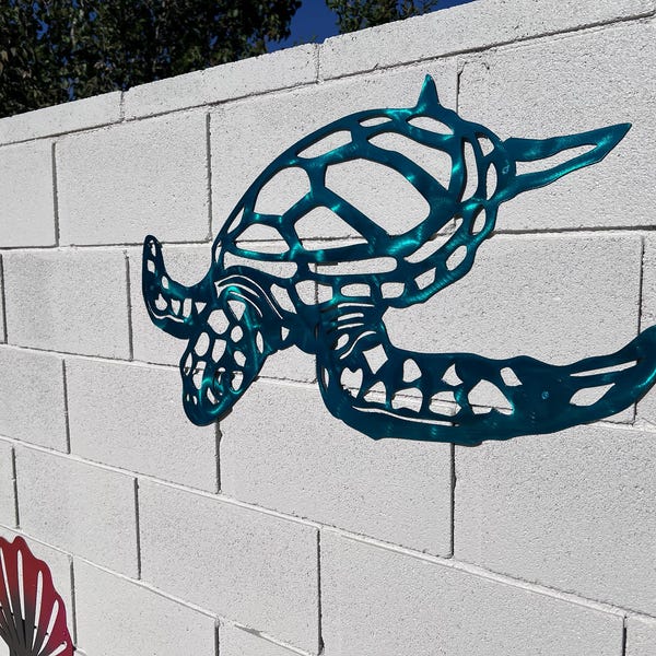 Swimming Sea Turtle Metal Wall Art 🎁✨ Perfect Gift for Holidays & Special Occasions