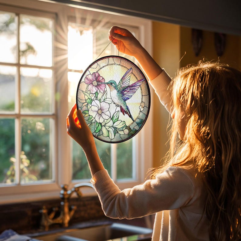 🎁✨Gift-Ready Hummingbird Suncatcher Ornament—Perfect for Holidays & Special Occasions!