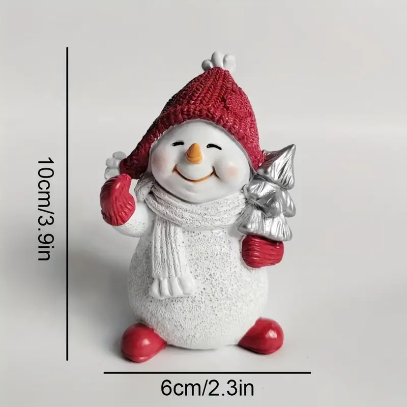 ✨Classic Resin Snowman Figurine – Perfect Holiday Gift! ⛄🎁