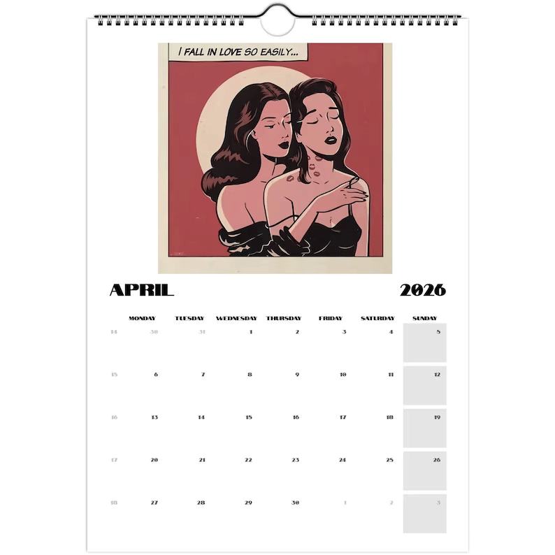 2026 Sapphic Love Calendar 💖🌈 | Perfect Gift for Holidays & Special Occasions