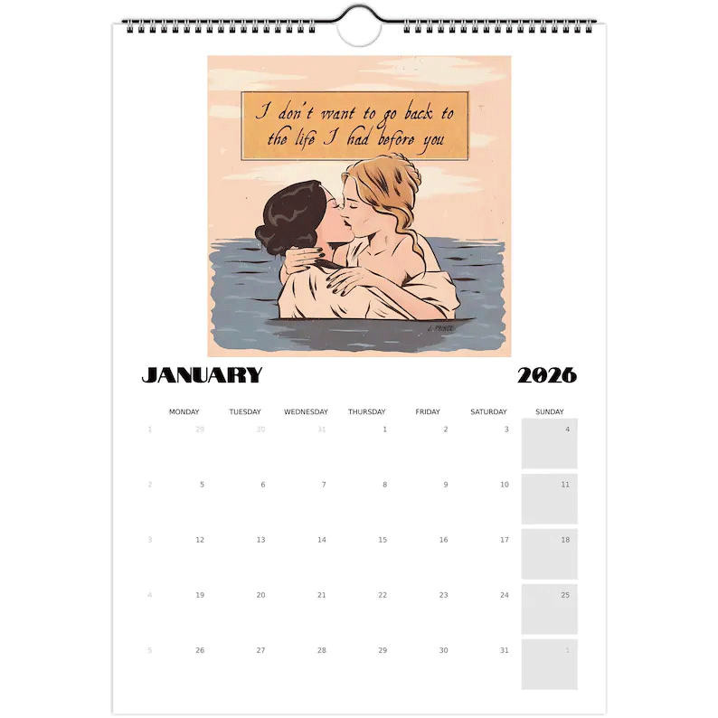 2026 Sapphic Love Calendar 💖🌈 | Perfect Gift for Holidays & Special Occasions