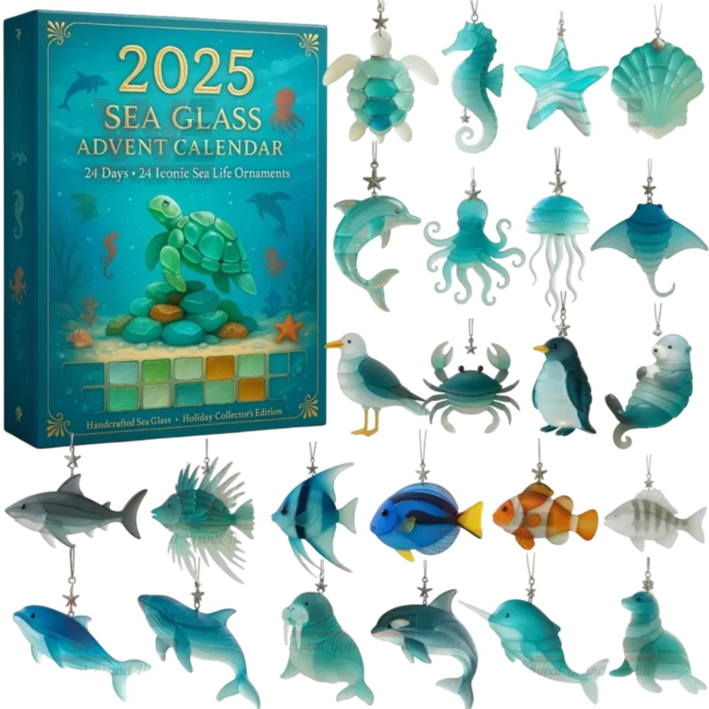 🎁✨ 2025 Sea Glass Marine Life Advent Calendar – The Perfect Holiday & Special Occasion Gift! ✨🎁