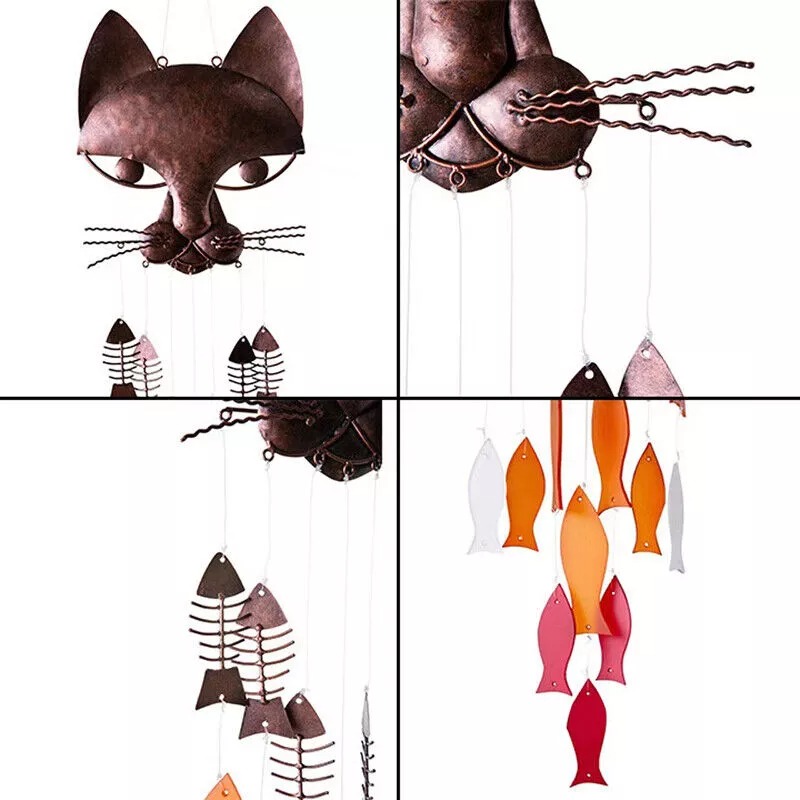 🎁✨Handcrafted Metal Catfish Wind Chime – Perfect Holiday & Special Occasion Gift🎐