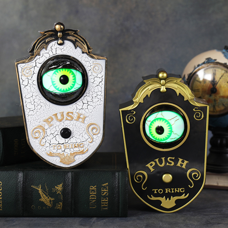 Haunted Doorbell - Eyeball- Halloween Doorbell Decorations -Glow with Spooky Sounds Eyeball Doorbell-Decoration Ghost's Day- Halloween Gi