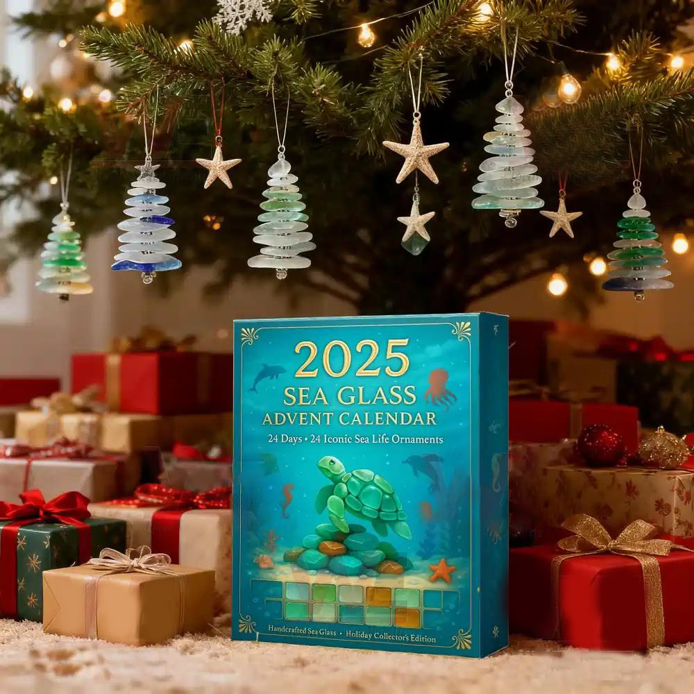 2025 Sea Glass Marine Life Advent Calendar 🎁🐚 – Perfect Holiday Gift & Special Occasion Present