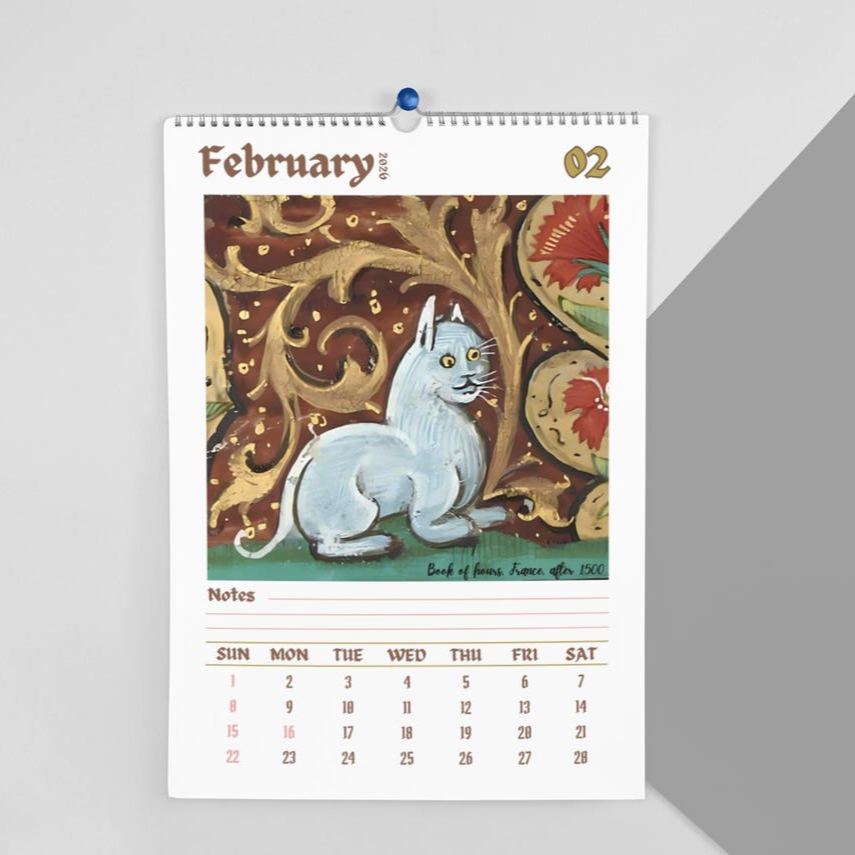 Ugly Medieval Cats 2026 Wall Calendar