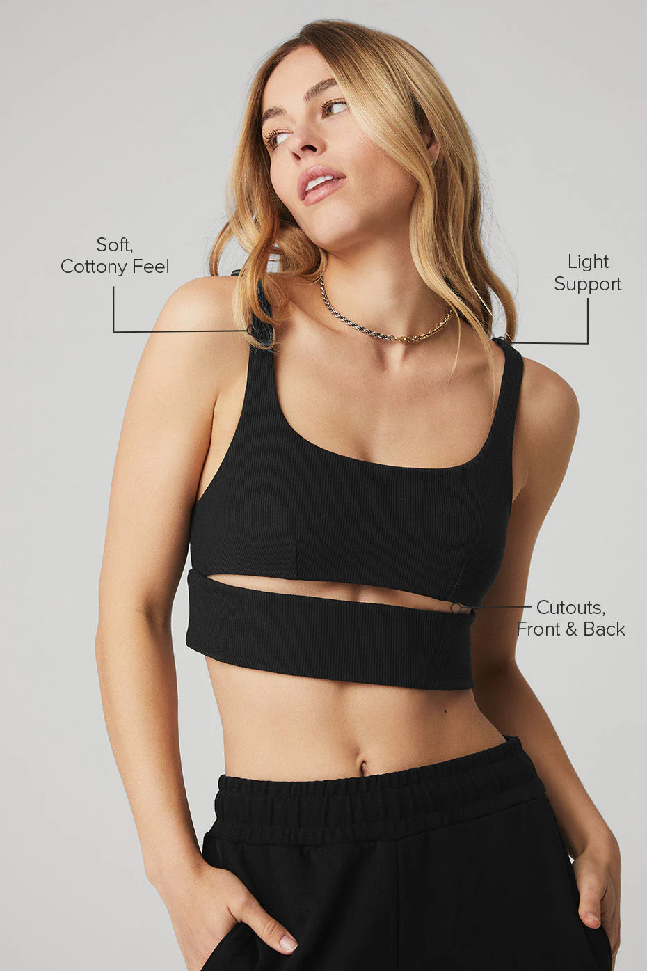 Slit Bra - Black
