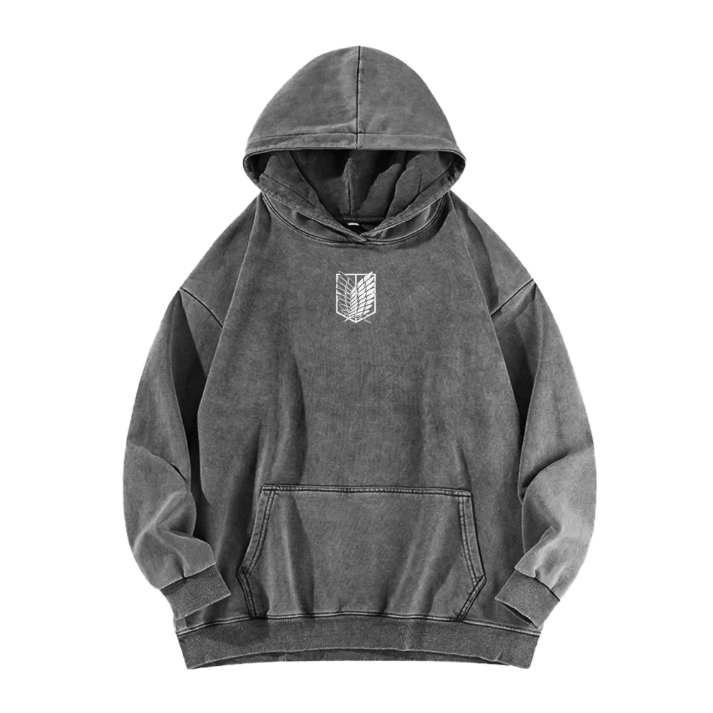Attack On Titan Casual Washed Hoodies