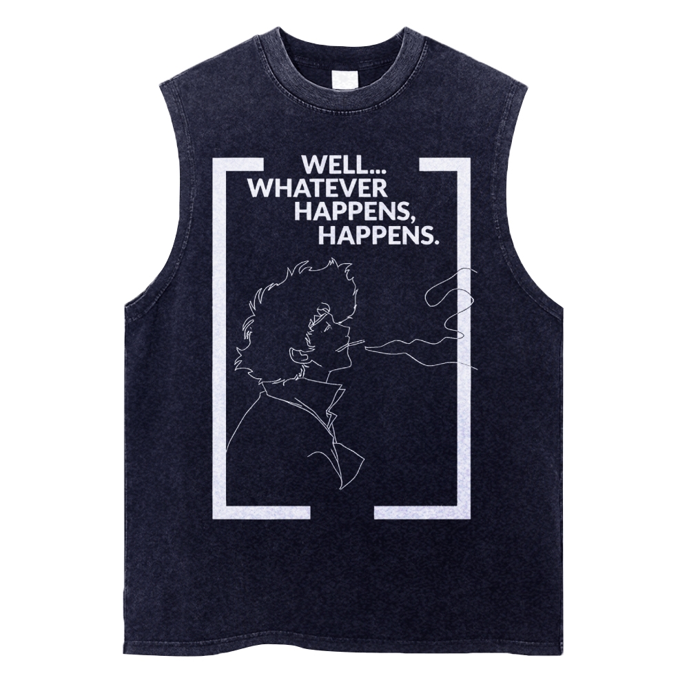 Cowboy Bebop Vintage Unisex Washed Tank Top 2504015015
