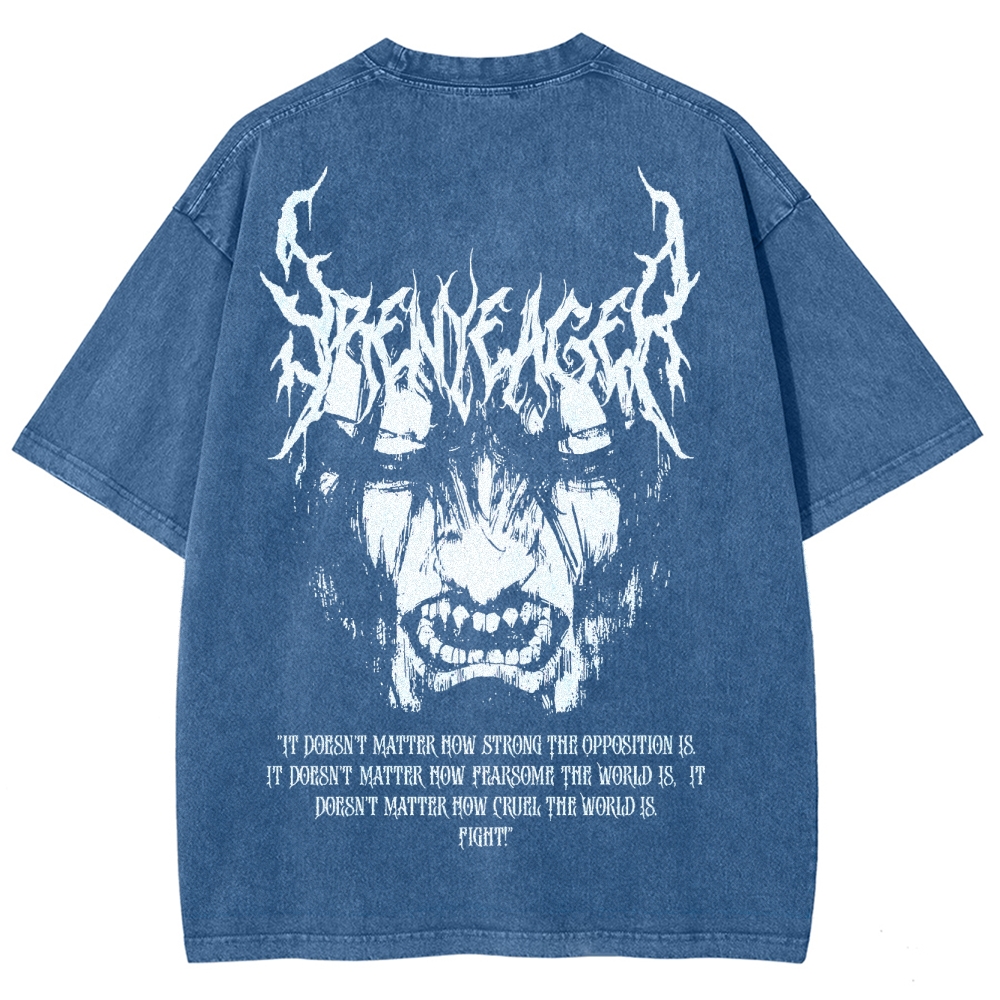 Attack On Titan Unisex Fit Washed T-Shirt 2503000069