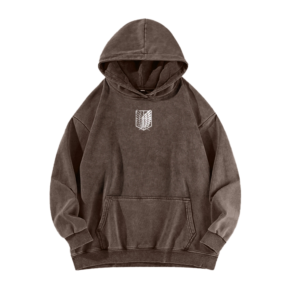 Attack On Titan Casual Washed Hoodies