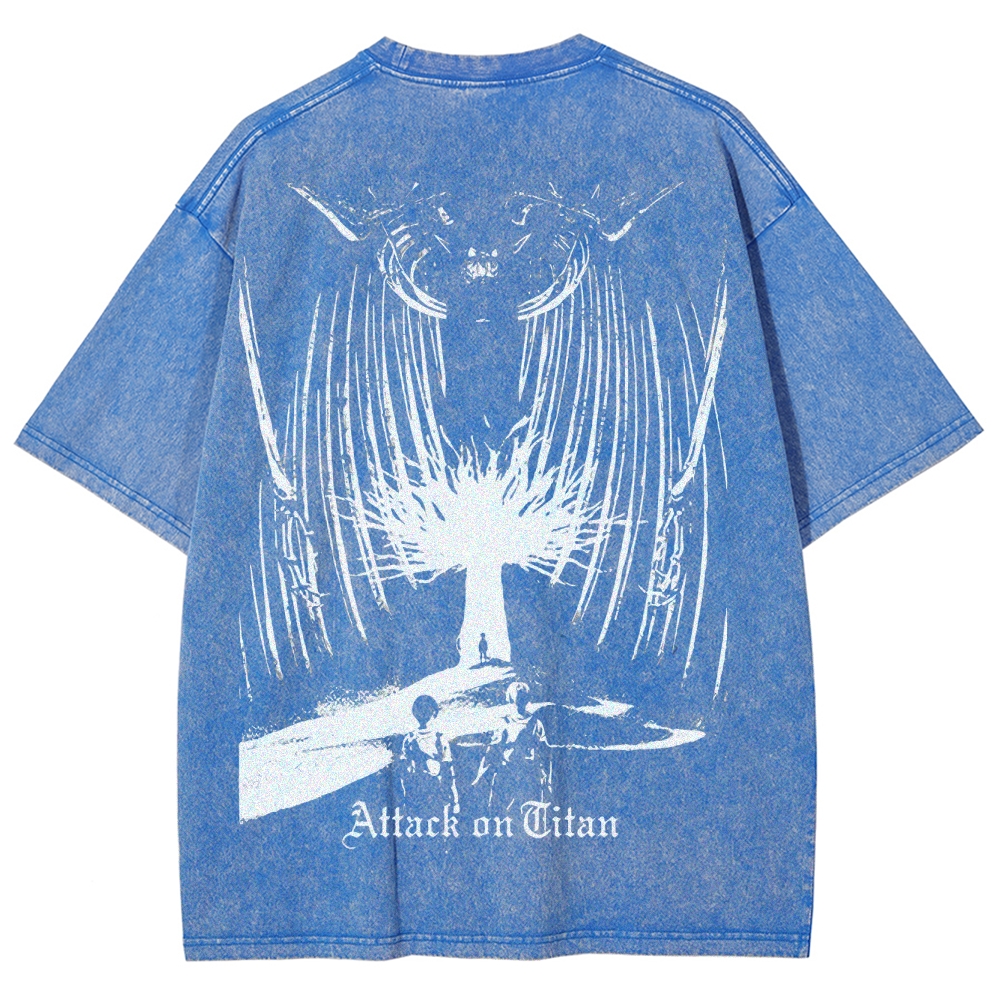 Attack On Titan Unisex Fit Washed T-Shirt 2503000071