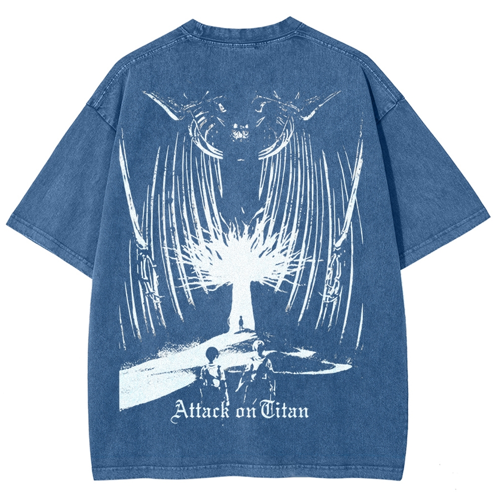 Attack On Titan Unisex Fit Washed T-Shirt 2503000071