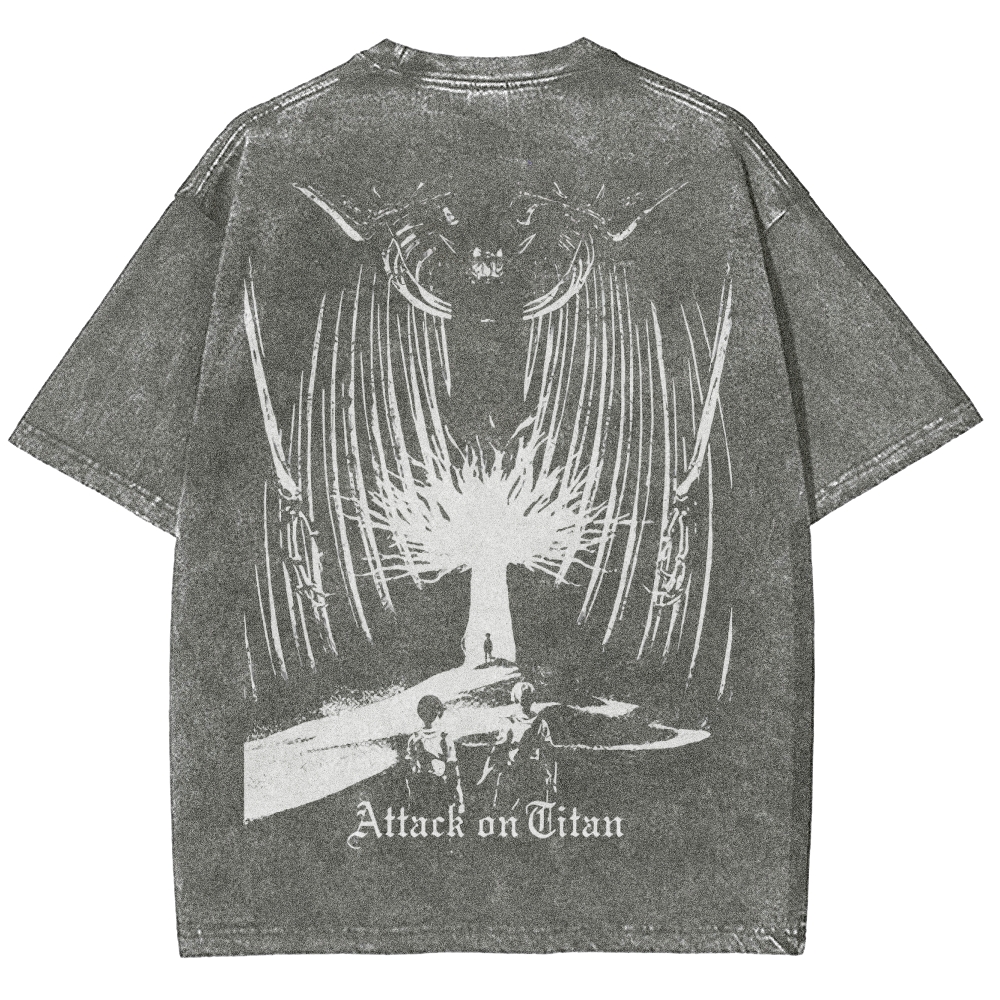 Attack On Titan Unisex Fit Washed T-Shirt 2503000071