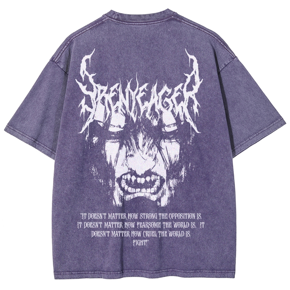 Attack On Titan Unisex Fit Washed T-Shirt 2503000069