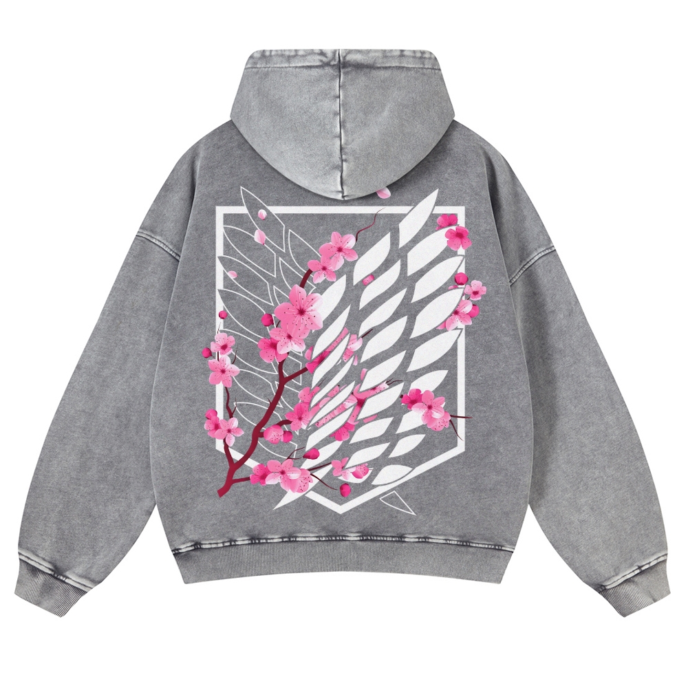 Attack on Titan Casual Washed Hoodies 2506023593