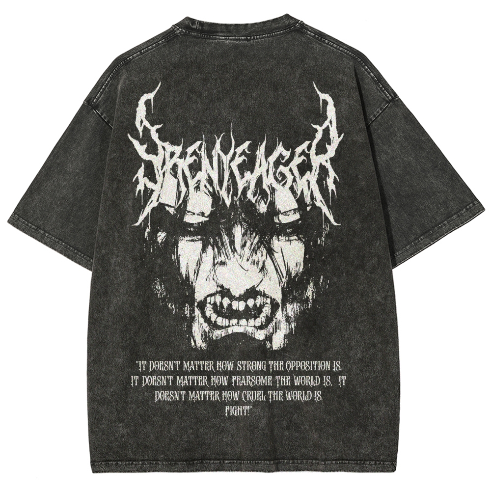 Attack On Titan Unisex Fit Washed T-Shirt 2503000069