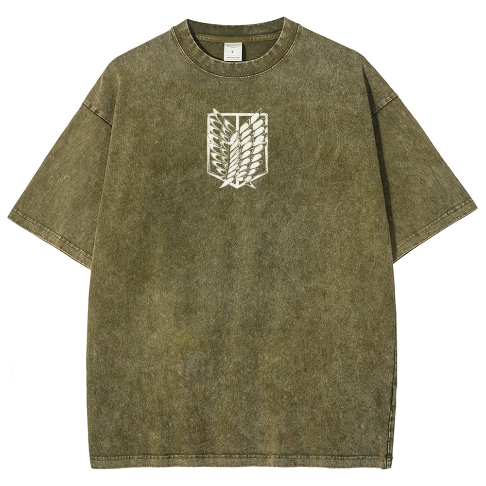 Attack On Titan Unisex Fit Washed T-Shirt 2503000071