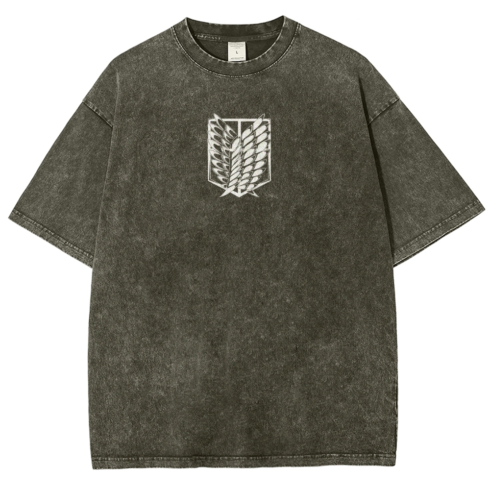 Attack On Titan Unisex Fit Washed T-Shirt 2503000069
