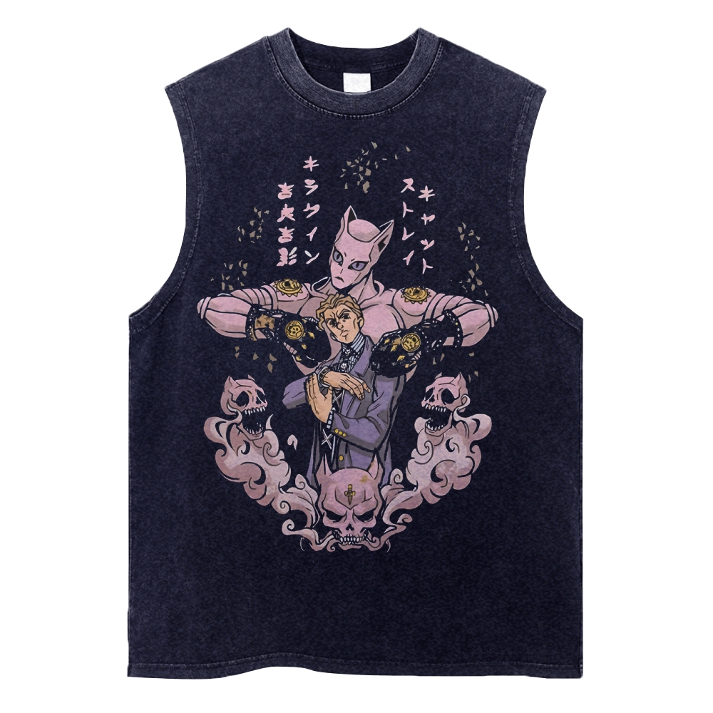 Jojo's Bizarre Adventure Unisex Washed Tank Top 2504013072