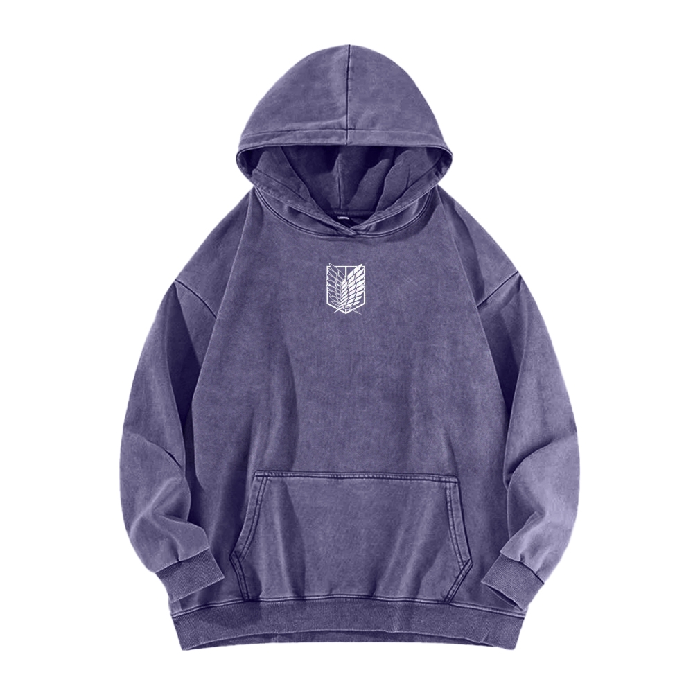 Attack On Titan Casual Washed Hoodies