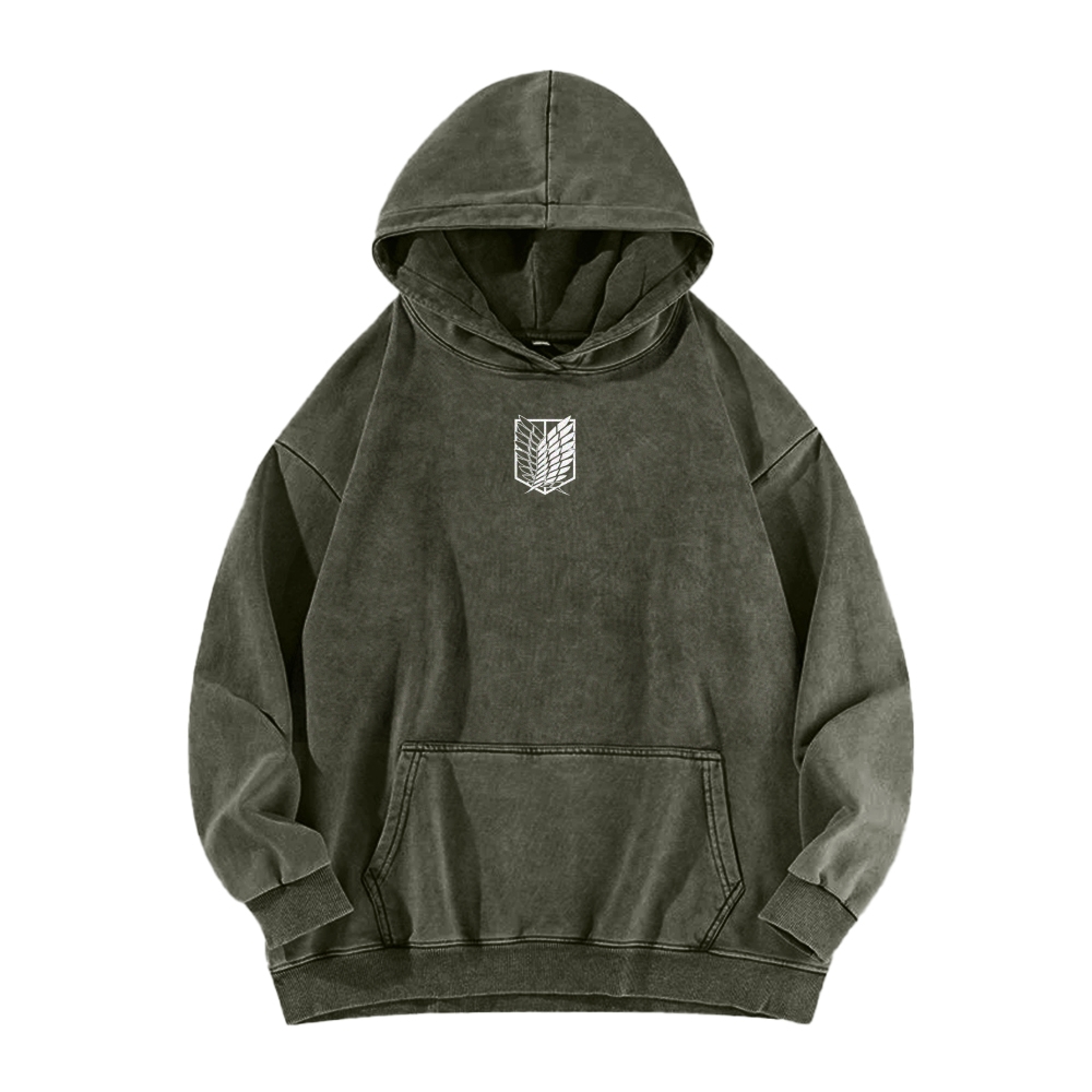 Attack On Titan Casual Washed Hoodies