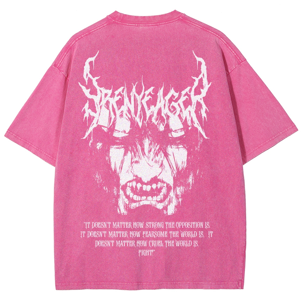 Attack On Titan Unisex Fit Washed T-Shirt 2503000069