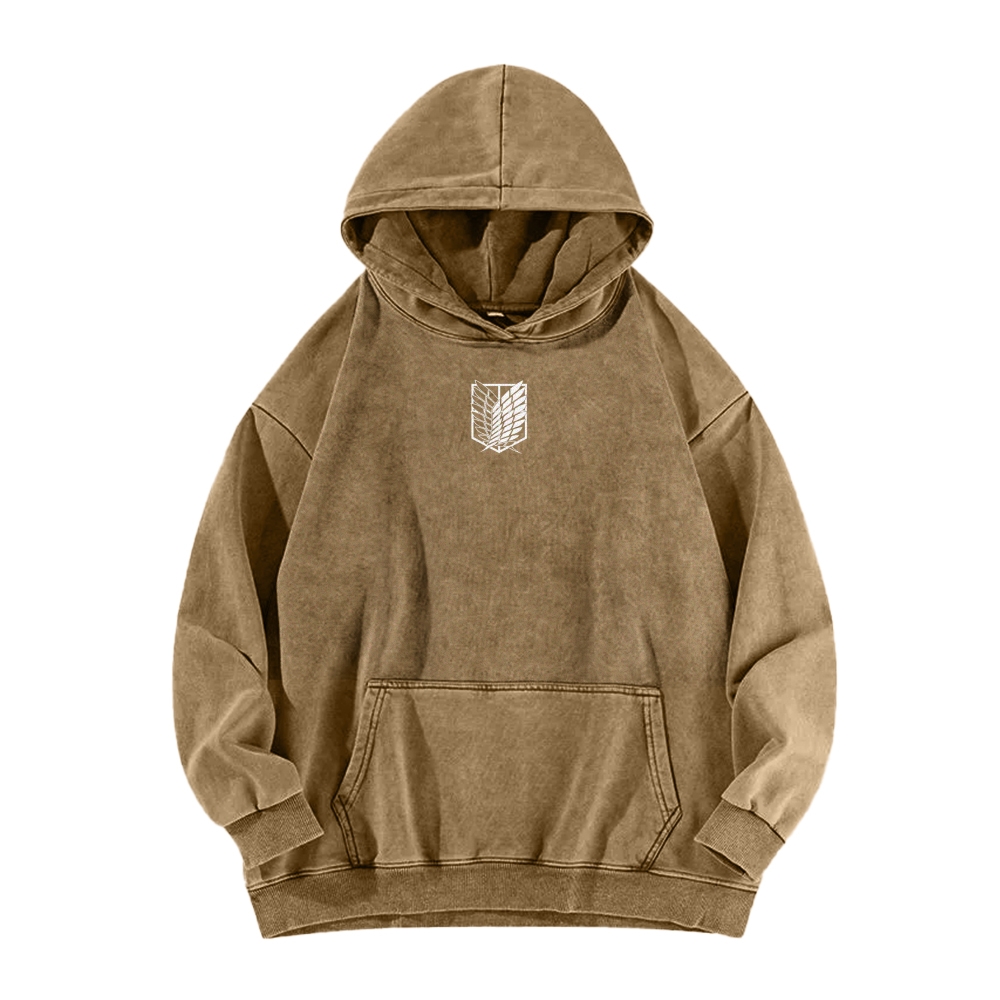 Attack On Titan Casual Washed Hoodies