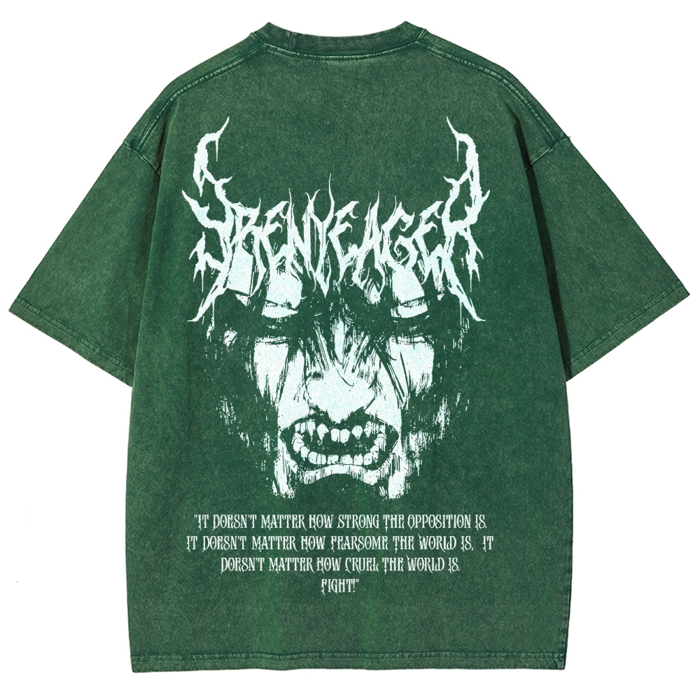 Attack On Titan Unisex Fit Washed T-Shirt 2503000069