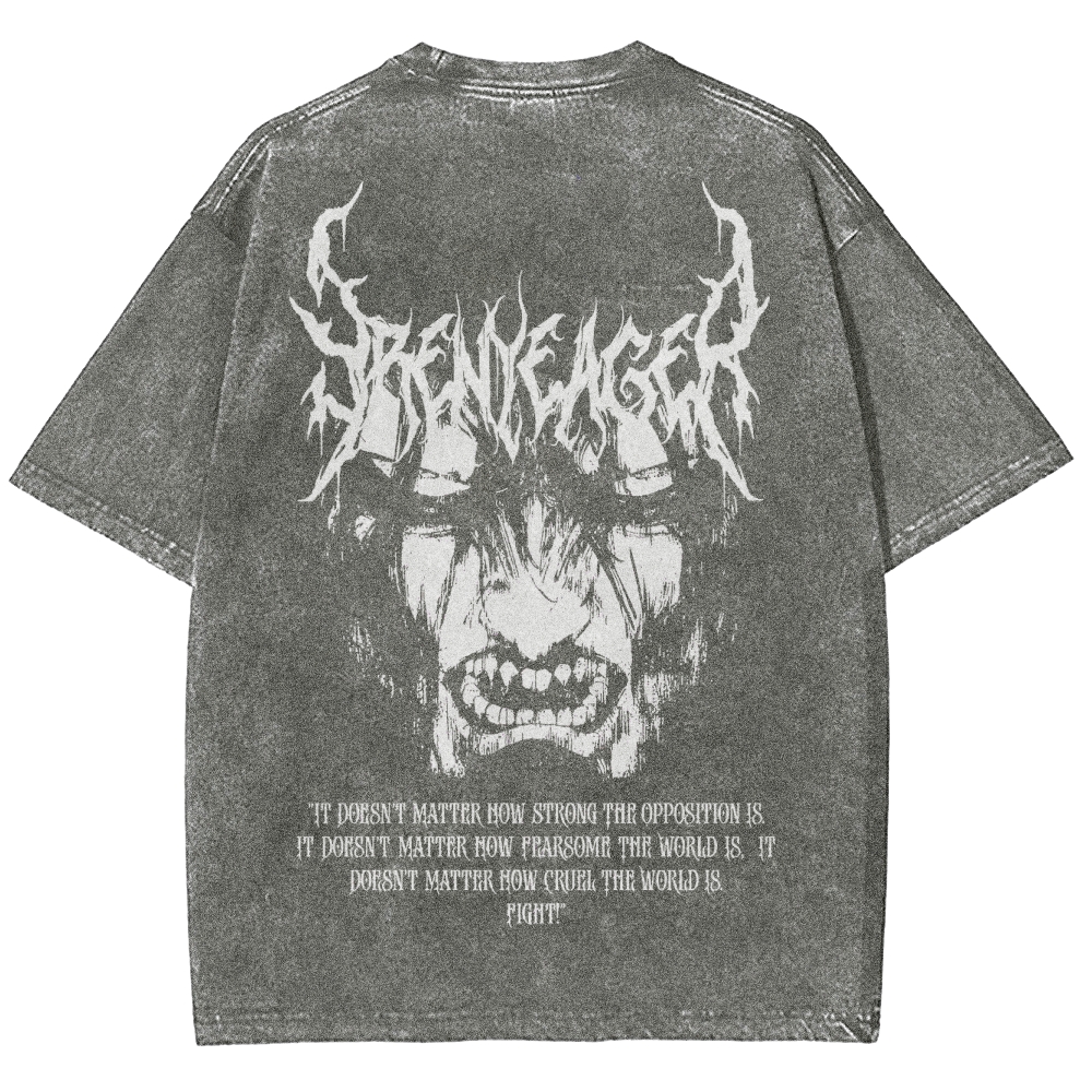 Attack On Titan Unisex Fit Washed T-Shirt 2503000069