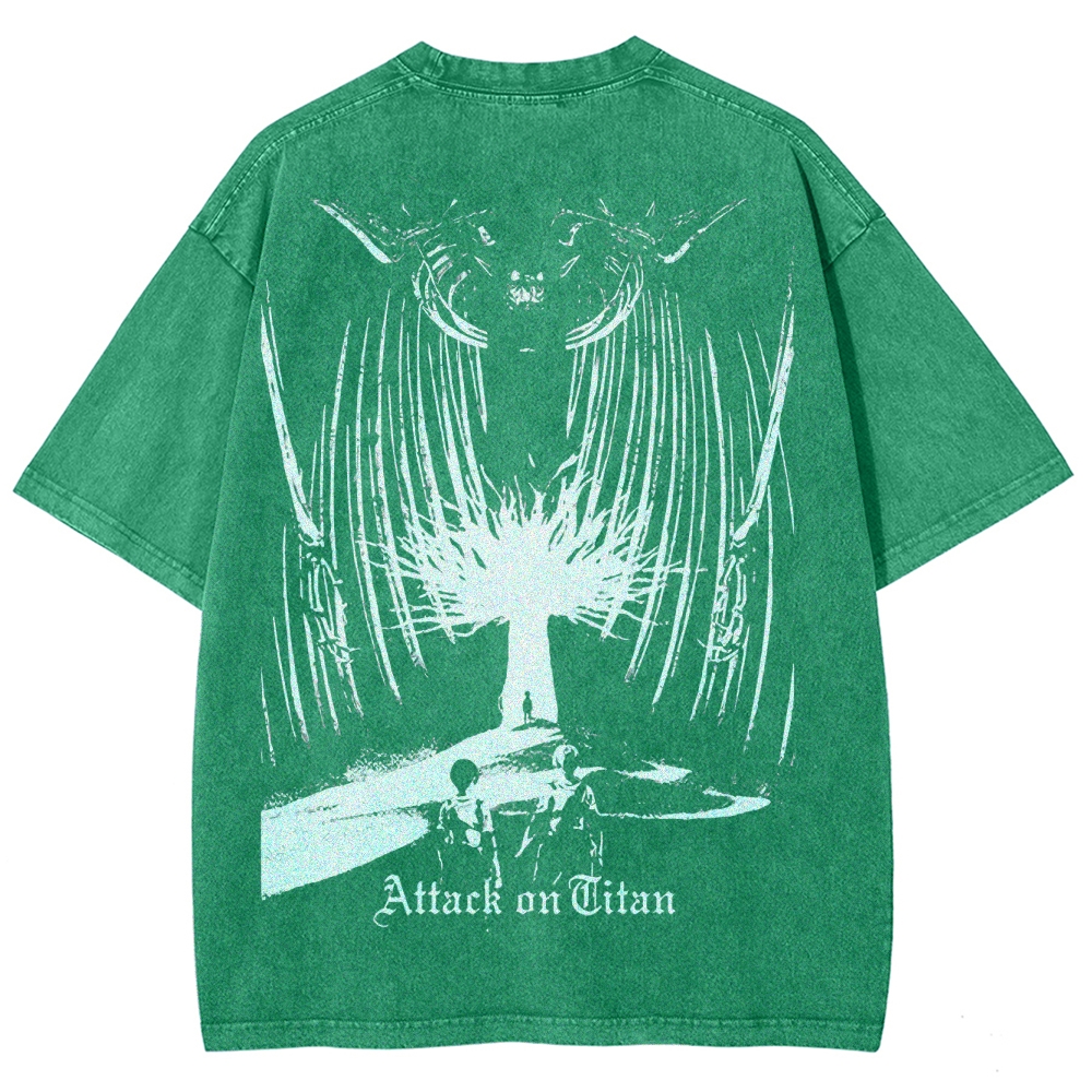 Attack On Titan Unisex Fit Washed T-Shirt 2503000071