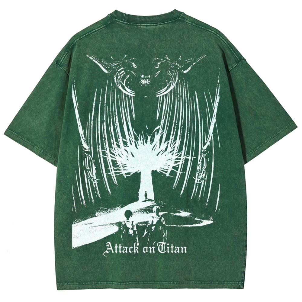 Attack On Titan Unisex Fit Washed T-Shirt 2503000071