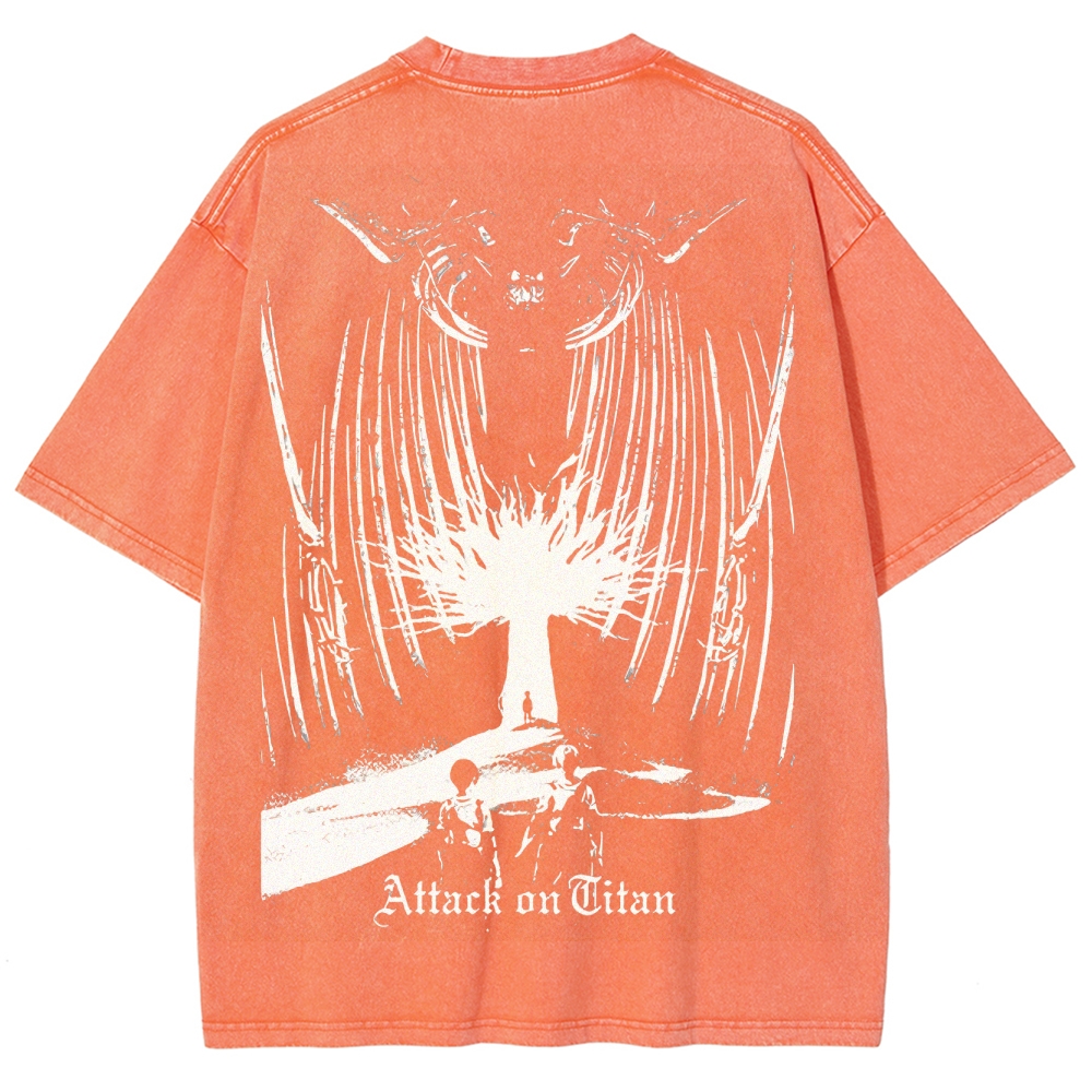 Attack On Titan Unisex Fit Washed T-Shirt 2503000071