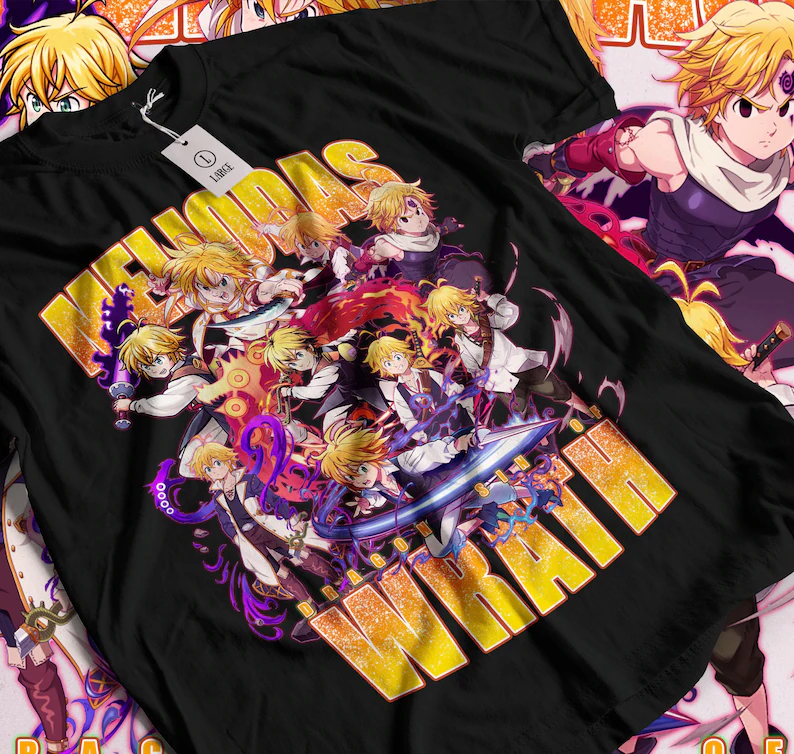 Unisex Meliodas T-Shirt, The Seven Deadly Sins T Shirt, Nanatsu no Taizai, Anime Shirt, Anime T-Shirt
