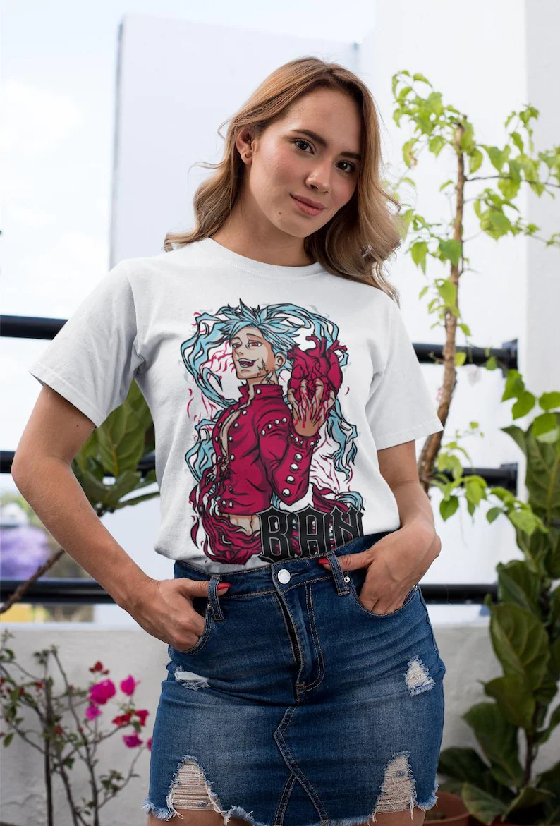 Nanatsu no Taizai T-Shirt, The Seven Deadly Sins Shirt, Anime Shirt, T Shirt, Manga, Meliodas, Ban, Escanor, T-Shirt, Aesthetic, Unisex Tee