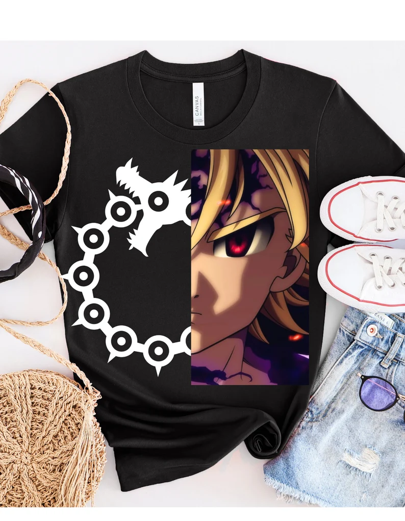 Meliodas T Shirt, Seven daily sins, Unisex Meliodas T-Shirt, Seven Deadly Sins, Nanatsu no Taizai Anime