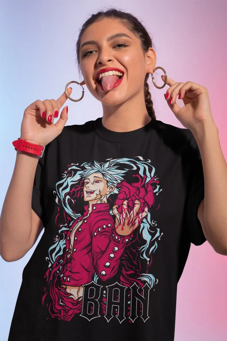 Nanatsu no Taizai T-Shirt, The Seven Deadly Sins Shirt, Anime Shirt, T Shirt, Manga, Meliodas, Ban, Escanor, T-Shirt, Aesthetic, Unisex Tee